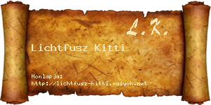 Lichtfusz Kitti névjegykártya