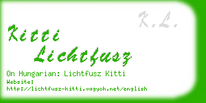 kitti lichtfusz business card